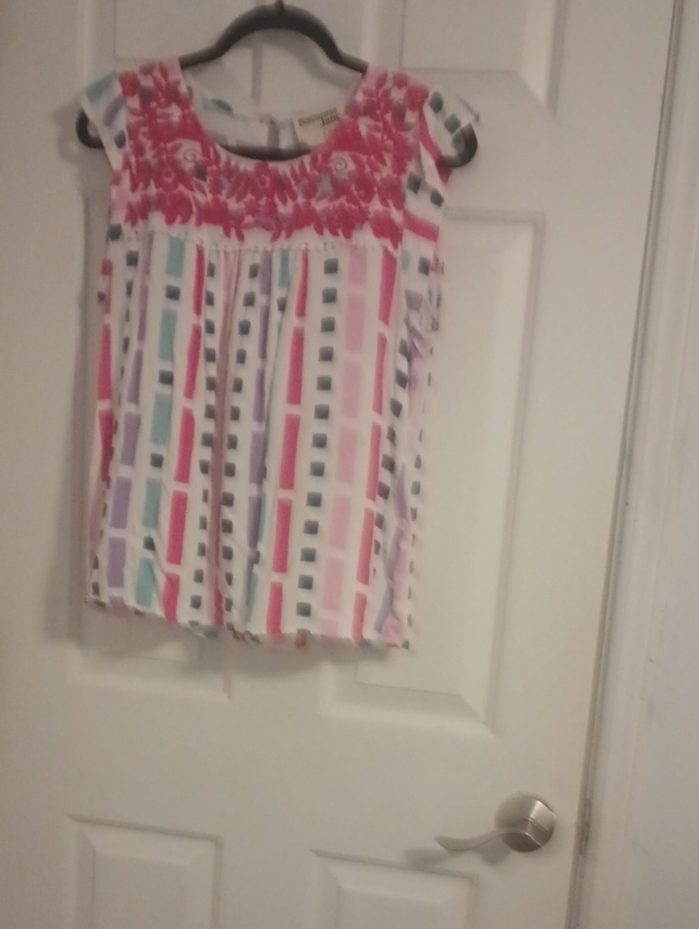 Savanna Jane  Multicolor Smocked Yoke Tank Top - Pink, Purple, Aqua, Black